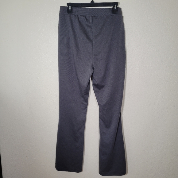 NEW Gap | Women Charcoal Heather Split Hem Ponte Flare Pants L Workwear Office - Picture 4 of 7
